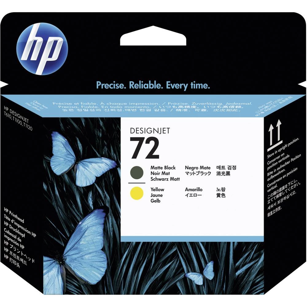 HP ispisna glava 72 original mat crna, žut C9384A slika
