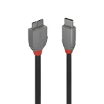 LINDY USB kabel USB 3.2 gen. 1 (USB 3.0) USB-C® utikač, USB-Micro-B utikač 3 m crna  36623