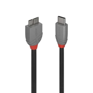 LINDY USB kabel USB 3.2 gen. 1 (USB 3.0) USB-C® utikač, USB-Micro-B utikač 3 m crna  36623 slika