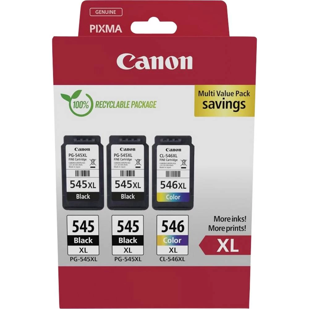 Canon tinta PG-545XL+CL-546XL original 3-dijelno pakiranje crna, crna, u boji 8286B013 slika