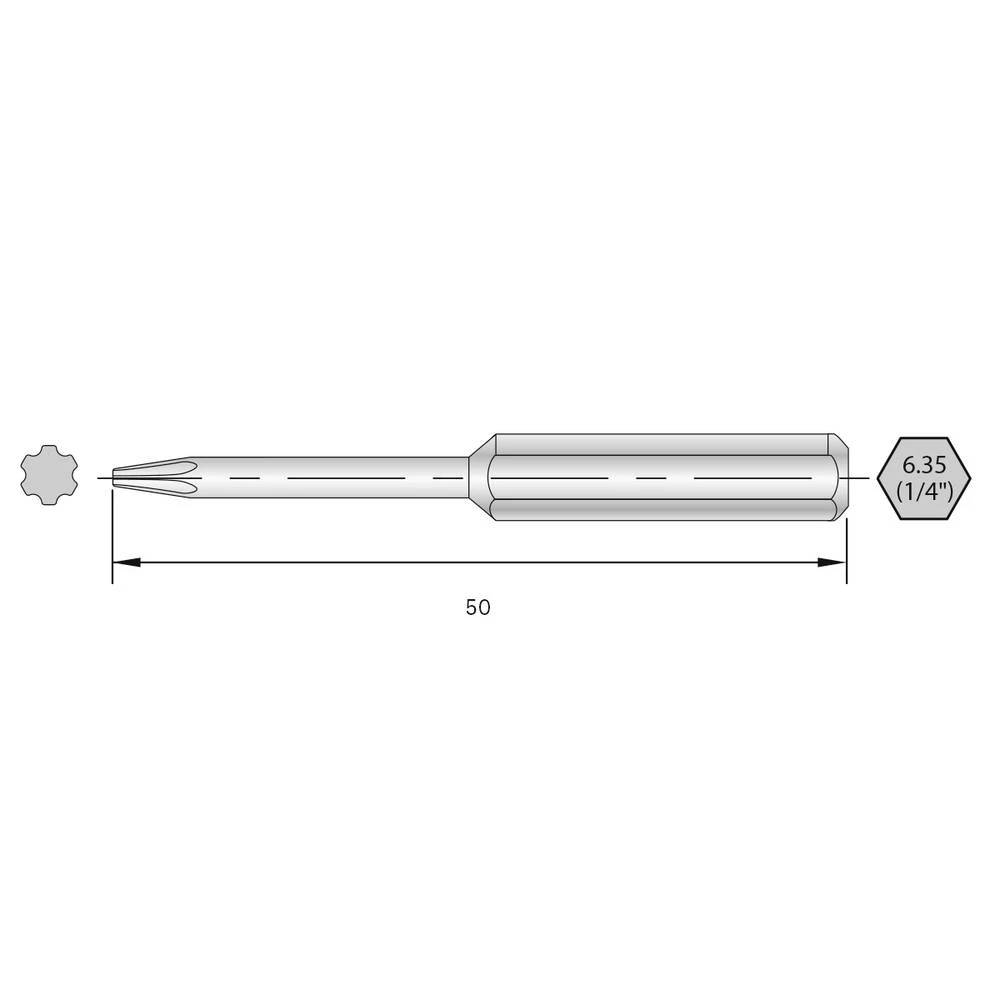 Bernstein Tools for Electronics 6-IP08-50 Torx bit HRC čelik visoko legirani C 6.3 6 kom. slika