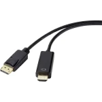 Renkforce DisplayPort / HDMI priključni kabel 1.80 m RF-4547688 pozlaćeni kontakti crna [1x muški konektor displayport -