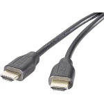 SpeaKa Professional HDMI priključni kabel 1.50 m SP-9001756 audio povratni kanal (arc), pozlaćeni kontakti crna [1x mušk