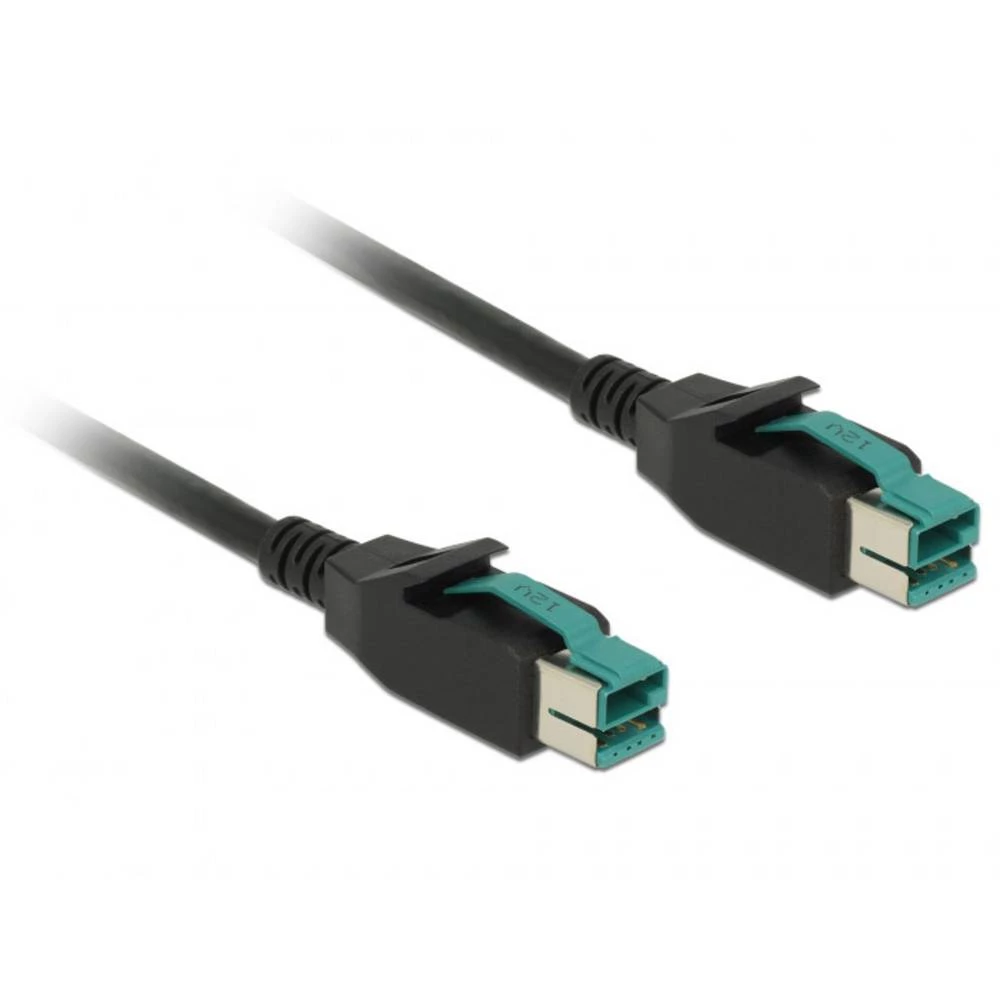 Delock USB 2.0 Priključni kabel [1x USB strujni utikač 12V - 1x USB strujni utikač 12V] 1 m Crna slika