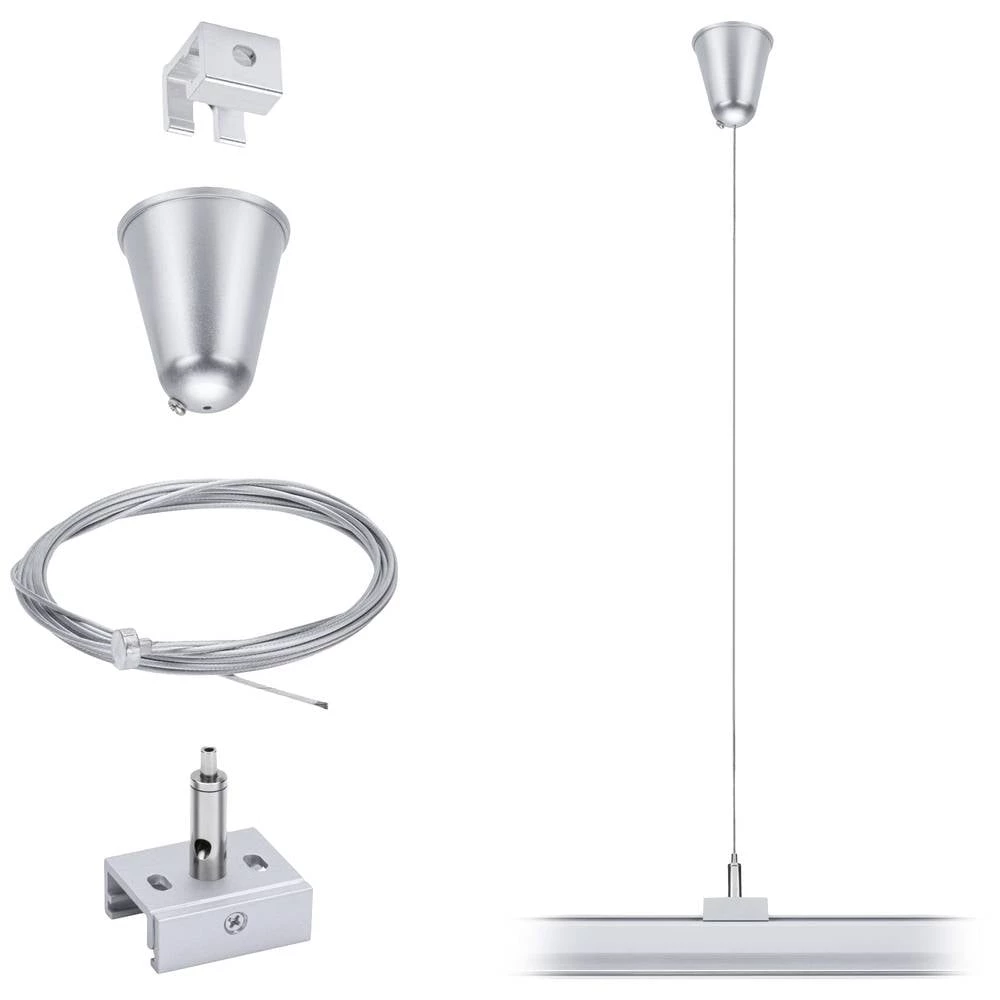 Paulmann  komponenta za niskonaponski sustav sajli  stropna vješalica srebrna 95583 ProRail3 Steel Wire Suspension slika