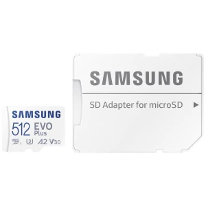 Samsung EVO Plus sdxc kartica 512 GB Class 10, Class 10 UHS-I, UHS-I, v30 Video Speed Class a2 standard , uklj. sd-adapter, otporan na udarce slika