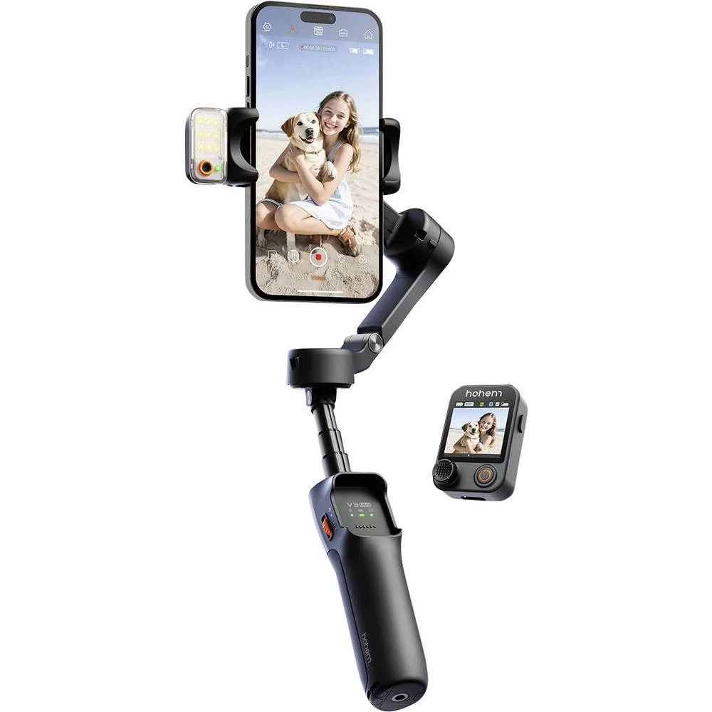 Hohem iSteady V3 Ultra BLK električni stabilizator 1/4 inča crna Bluetooth, ugrađeni akumulator, ugrađeni stalak, uklj. slika