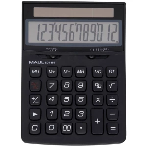 Maul ECO 850 džepni kalkulator crna Zaslon (broj mjesta): 12 solarno napajanje (Š x V x D) 126 x 174 x 35 mm slika
