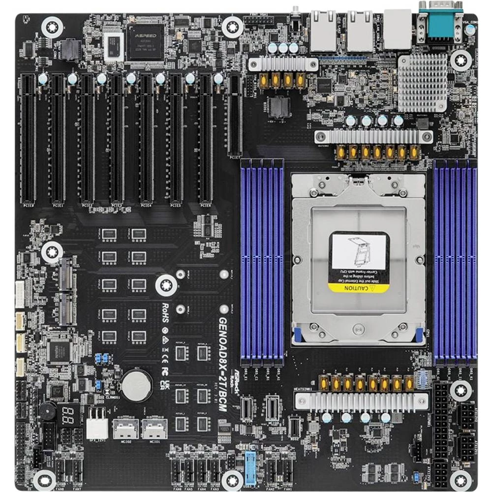 ASRock GENOAD8X-2T/BCM matična ploča Baza AMD SP5 Faktor oblika (detalji) EEB Set čipova matične ploče SoC slika