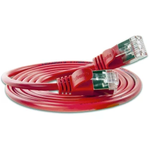 LAN (RJ45) Mreža Priključni kabel CAT 6 U/FTP 4 m Crvena Slim Wirewin slika