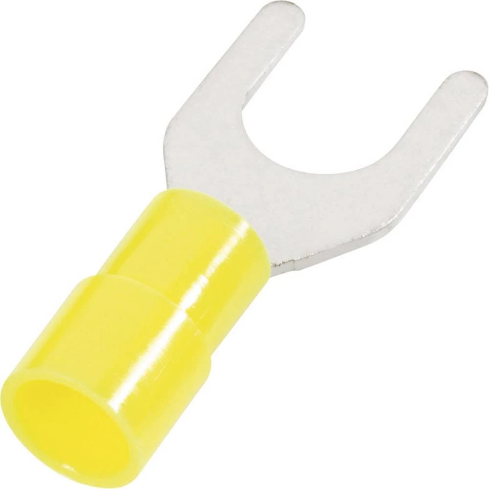 Cimco 180166 viljuškasta kabelska stopica 4 mm² 6 mm² Otvor Ø=8.4 mm izolirani dio žuta 1 kom. slika
