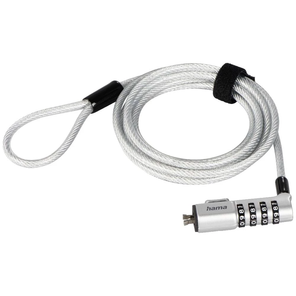 Hama zaključavanje prijenosnog računala  zaključavanje s brojčanikom ne zahtijeva ključ, čičak kabela omogućuje lako upravljanje kabelom 180 cm Wedge slika