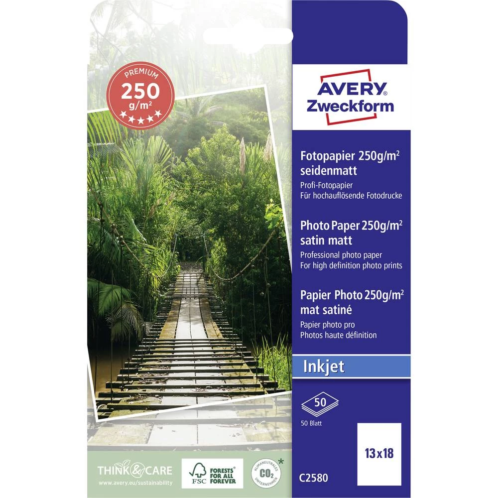 Avery-Zweckform Premium C2580 foto papir 13 x 18 cm 250 g/m² 50 list svileni mat slika