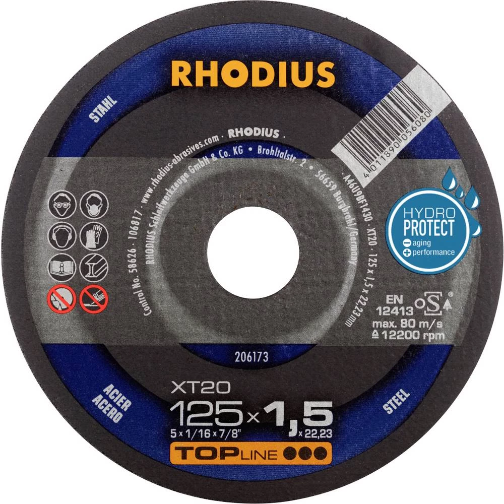 Rhodius 206173 rezna ploča ravna 125 mm 1 St. čelik slika