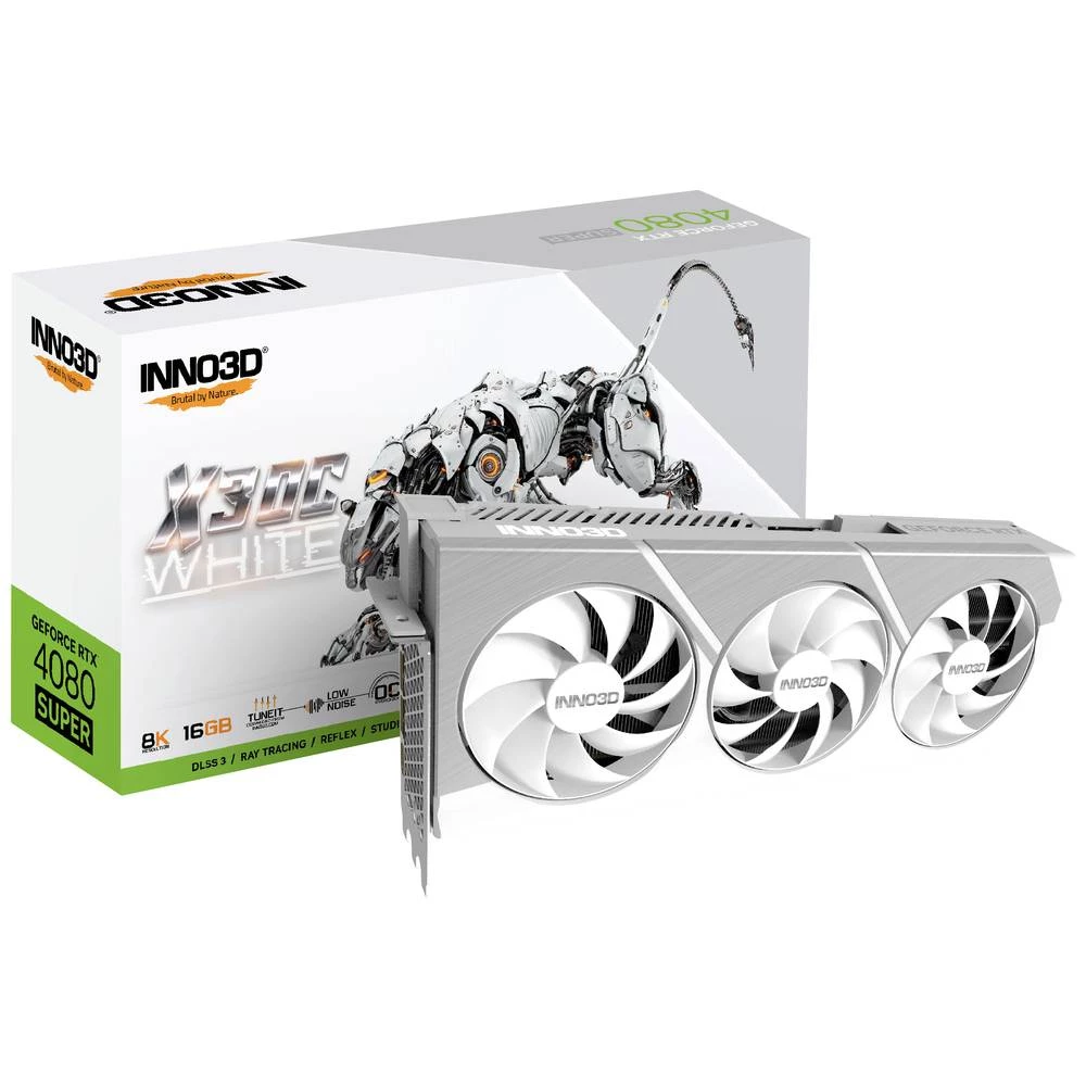 Inno 3D grafička kartica Nvidia GeForce RTX 4080 Super X3 OC WHITE 16 GB GDDR6X-RAM PCIe x16 HDMI™, DisplayPort NVIDIA slika