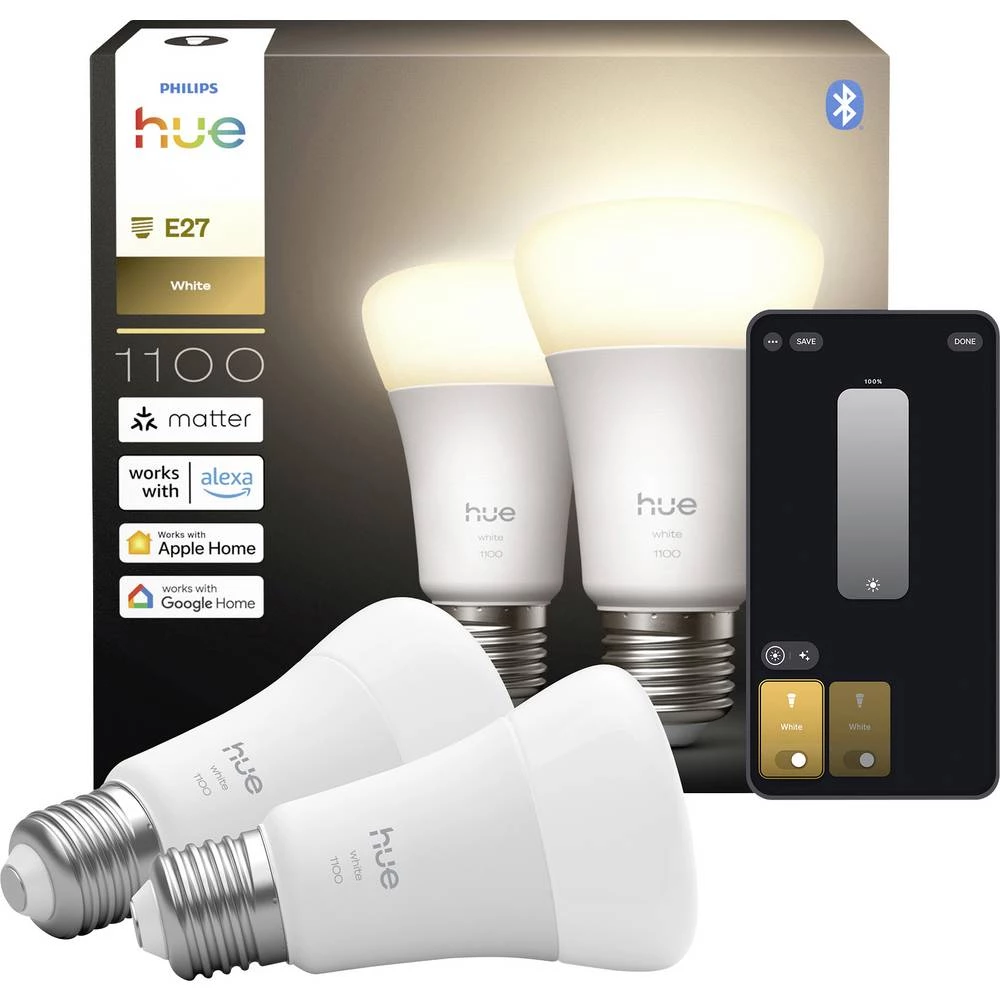 Philips LED žarulja 929003856102 Energetska učinkovitost 2021: E (A - G) Hue White E27 toplo bijela slika