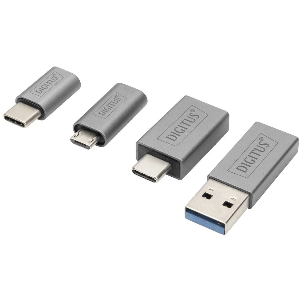 Digitus USB kabel USB 3.2 gen. 1 (USB 3.0) USB-A utikač, USB-C®, USB Micro-A utikač 0 m siva  DB-300510-000-G slika