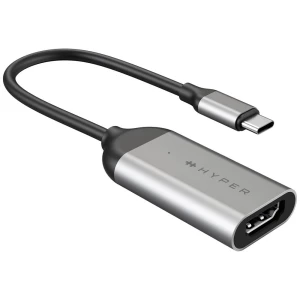 HYPER HD-H8K-GL USB-C® / HDMI adapter [1x muški konektor USB-C® - 1x ženski konektor HDMI] srebrna slika