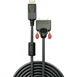 LINDY DisplayPort / DVI adapterski kabel DisplayPort utikač, DVI-D 24+1-polni utikač 5.00 m crna 41493  DisplayPort kabel slika