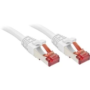 LINDY 47794 RJ45 mrežni kabel, Patch kabel cat 6 S/FTP 2.00 m bijela sa zaštitom za nosić 1 St. slika