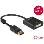 Delock DisplayPort / DVI priključni kabel 20.00 cm 62599 pozlaćeni kontakti crna [1x muški konektor displayport - 1x žen