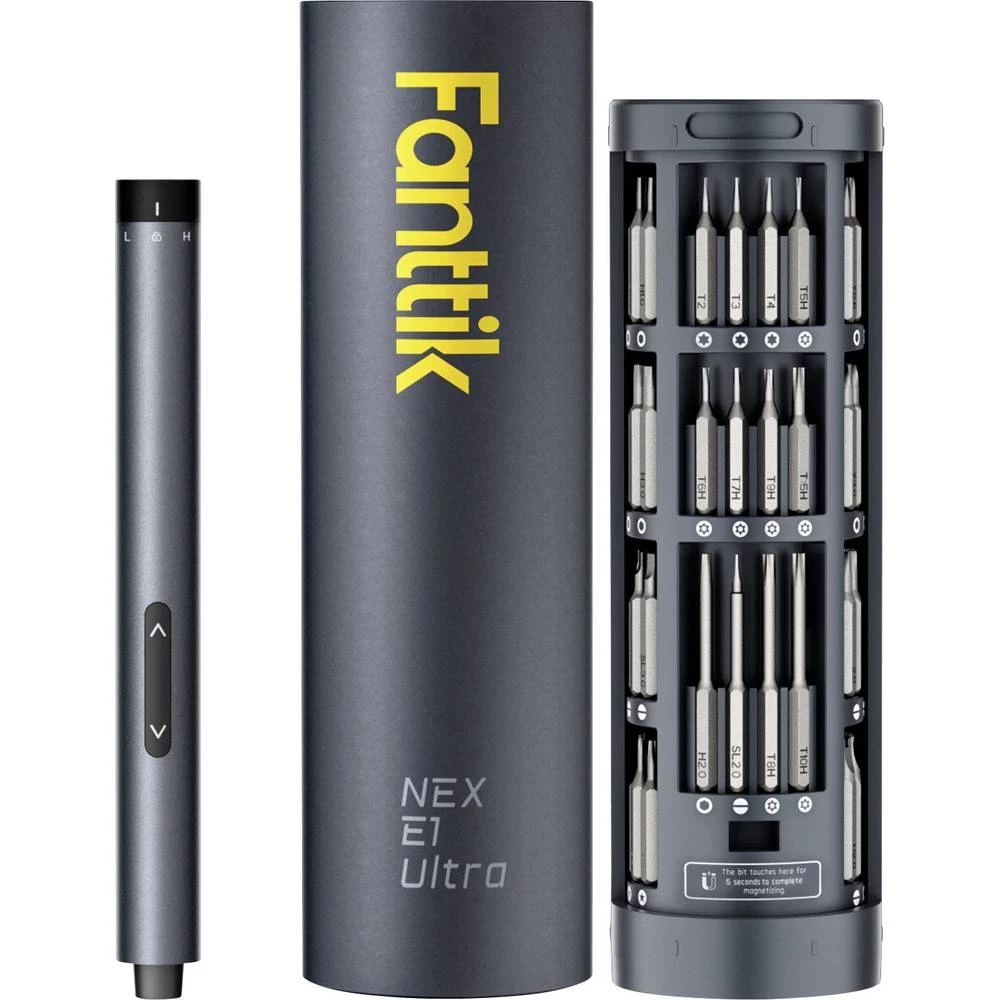 Fanttik E1 Ultra akumulatorski odvijač 3.7 V 350 mAh Li-Ion uklj. kutija za pohranu, uklj. indikator razine napunjenosti slika