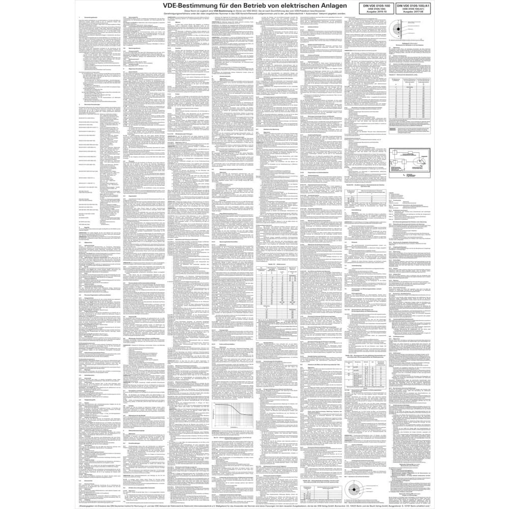SafetyMarking 43.A9010 obavijest VDE opći propisi za rad električnih instalacija plastika (Š x V) 650 mm x 920 mm 1 St. slika