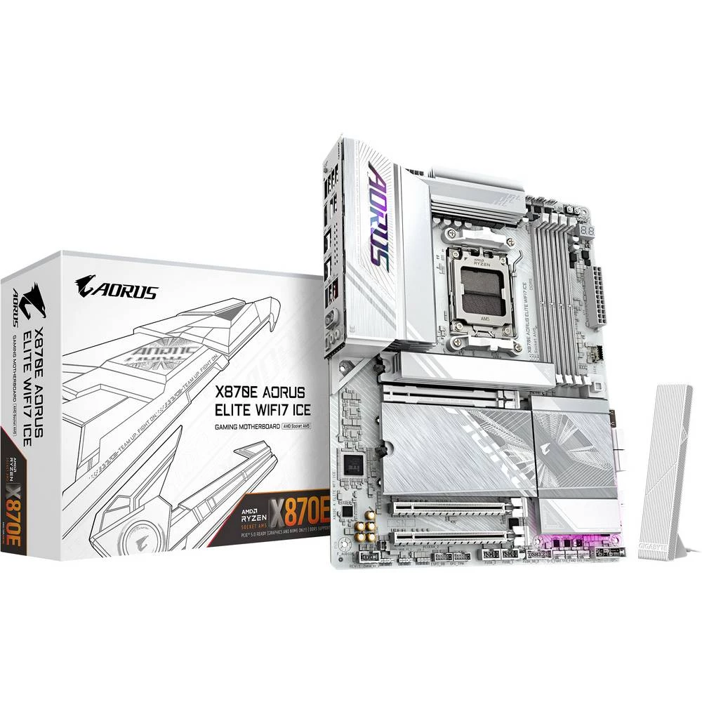 Gigabyte X870E A ELITE WF7 ICE matična ploča Baza #####AMD AM5 Faktor oblika (detalji) ATX slika