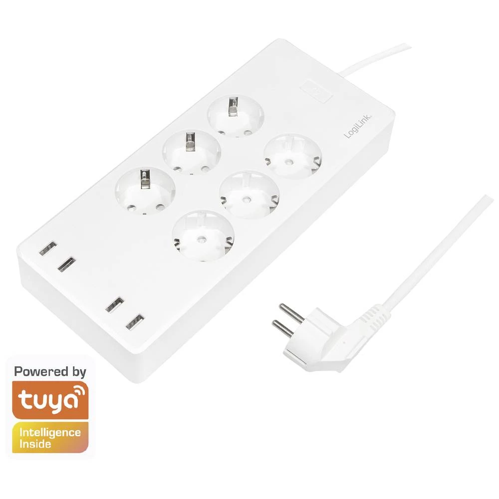 LogiLink SH0105  utičnica sa zaštitnim kontaktom  pojedinačni prekidač, s USB izlazom za punjenje, upravljanje putem aplikacije, programabilna, mjerenje potrošnje struje, zaštita od prenapona IP20 ... slika