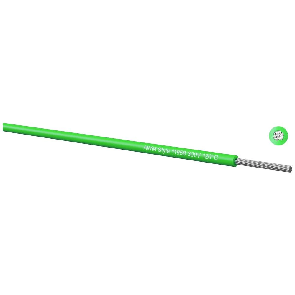 Kabeltronik 780240709 pletenica UL 11958 1 x 0.22 mm² crna 500 m slika