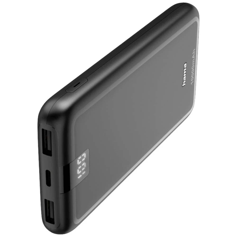 Hama powerbank (rezervna baterija) 10000 mAh Fast Charge LiPo antracitna boja slika