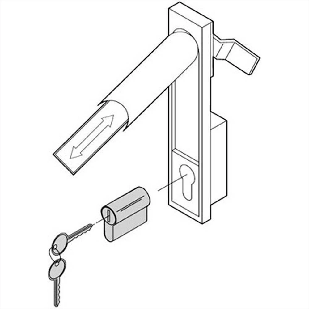nVent SCHROFF 60127613 19 palac  Cilindar za vrata mrežnog ormara      višebojna slika
