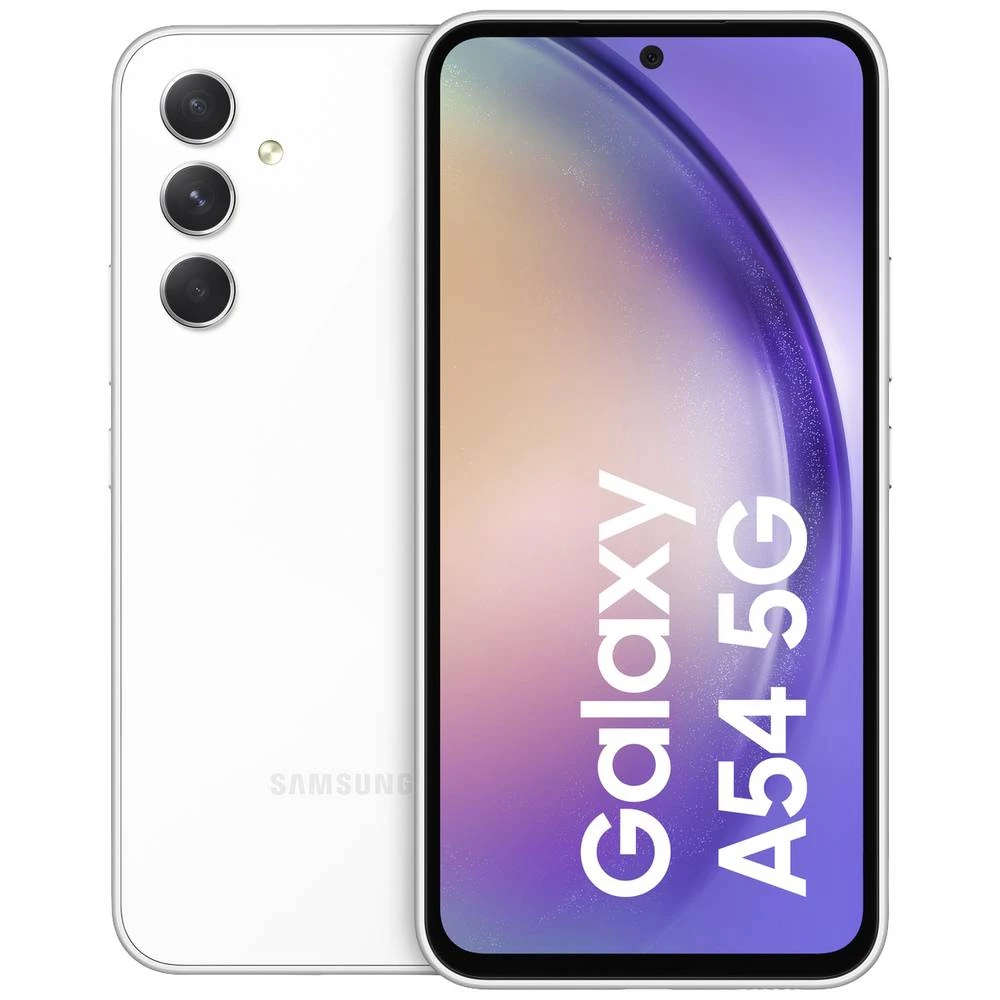 Samsung A546B Galaxy A54 5G pametni telefon, 256 GB pohrane + 8 GB RAM-a, fantastično bijela Samsung Galaxy A54 5G pametni telefon 256 GB 16.3 cm (6.4 palac) bijela  Hybrid-Slot slika