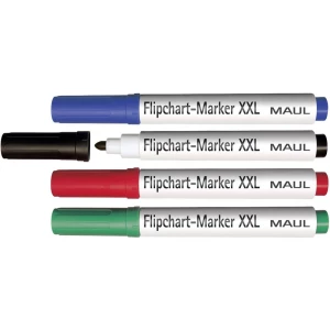 Maul 6383999 Flipchart marker XXL Okrugli vrh 2.5 - 3 mm Plava boja, Crna, Crvena, Zelena 4 ST slika