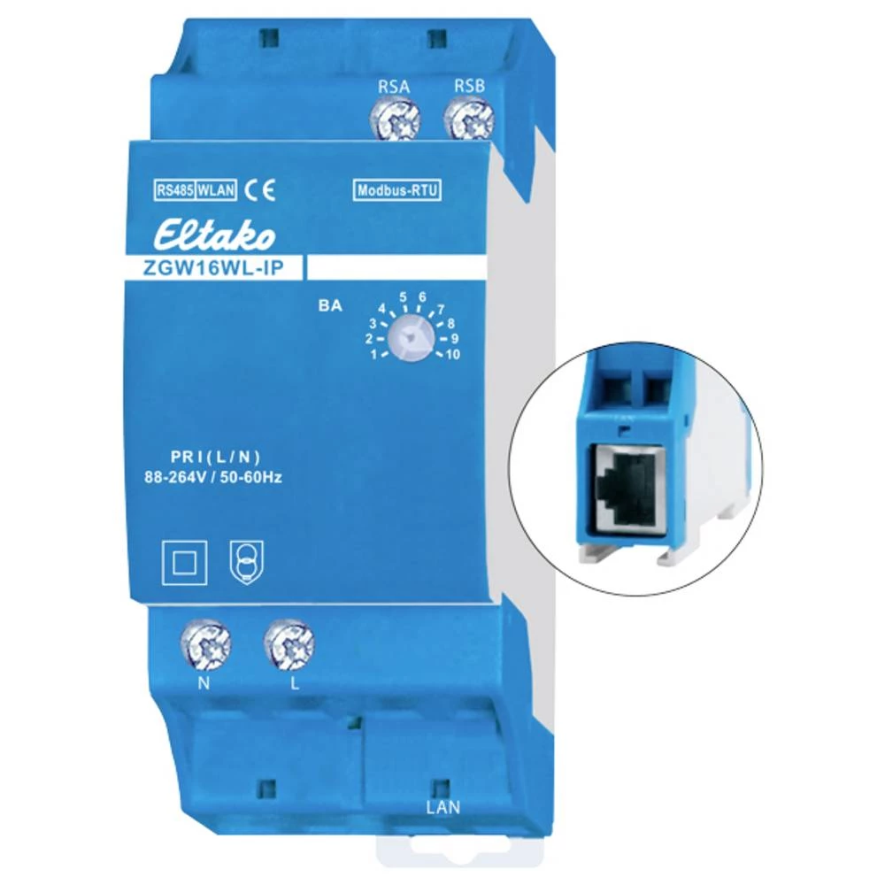 ZGW16WL-IP Eltako Modbus mjerač električne energije MQTT pristupnik profilna šina slika