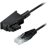 Maxtrack telefon priključni kabel [1x muški konektor TAE-F - 1x LAN (10/100 MBit/s)] 10 m crna