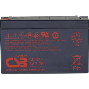 CSB Battery GP 672 Standby USV GP672F1 olovni akumulator 6 V 7.2 Ah olovno-koprenasti (Š x V x D) 151 x 101 x 34 mm plos slika