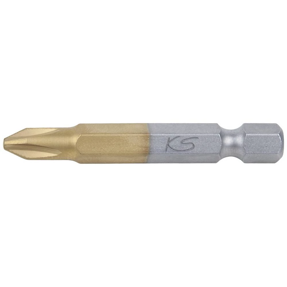 KS Tools 911.2643 9112643 križni bit PH 1 specijalni čelik presvučen titanom C 6.3 5 St. slika