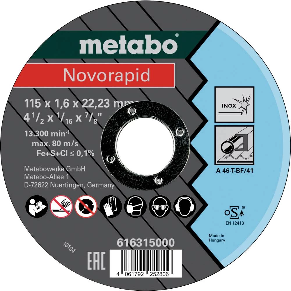 Metabo 616315000 rezna ploča 115 mm 25 kom. lim slika