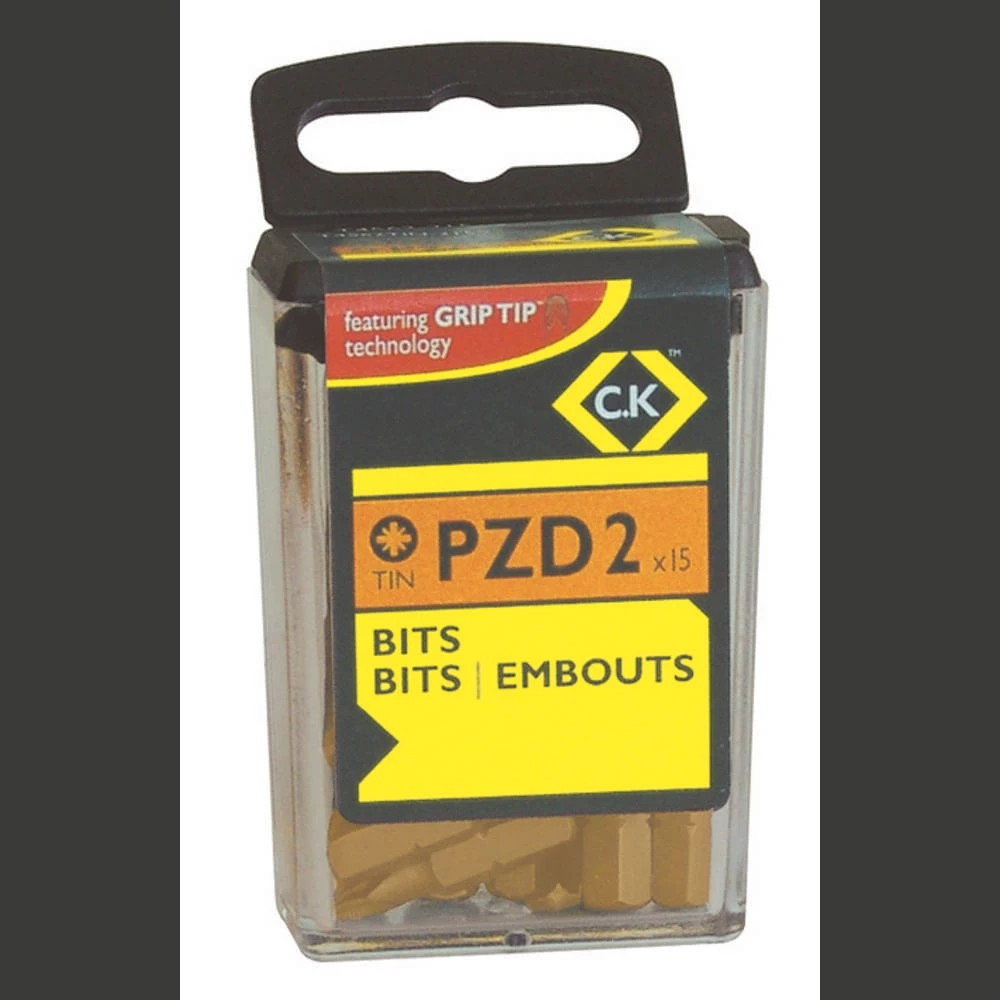 C.K T4562TIN-215 križni bit PZ 2 krom-vanadij čelik TiN C 6.3 15 kom. slika