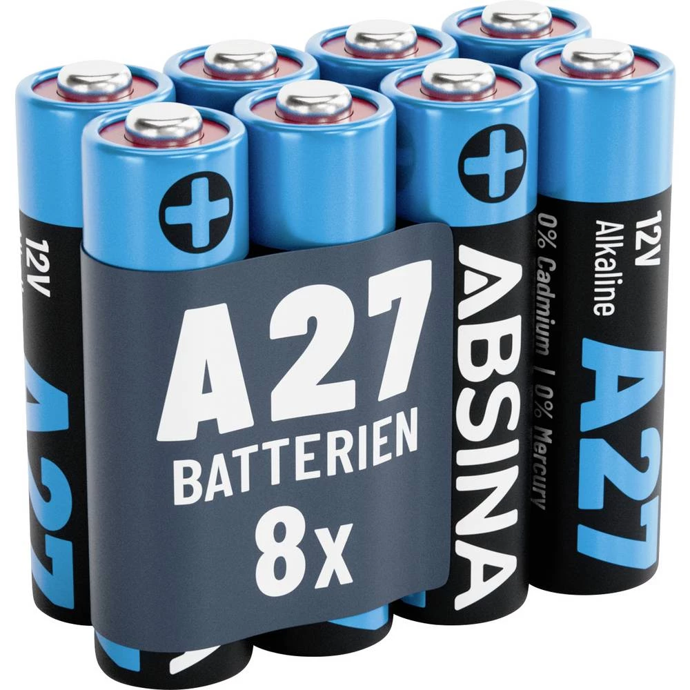 Absina specijalne baterije 27 A alkalno-manganov 12 V 28 8 kom. slika