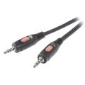 SpeaKa Professional-JACK audio priključni kabel [1x JACK utikač 3.5 mm - 1x JACK utikač 3.5 mm] 0.30 m crn slika