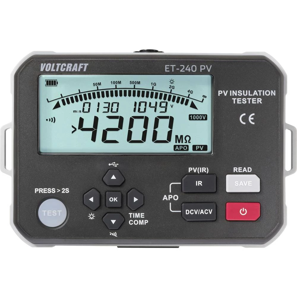 VOLTCRAFT ET-240 PV PV tester izolacije 1000V 4GΩ slika