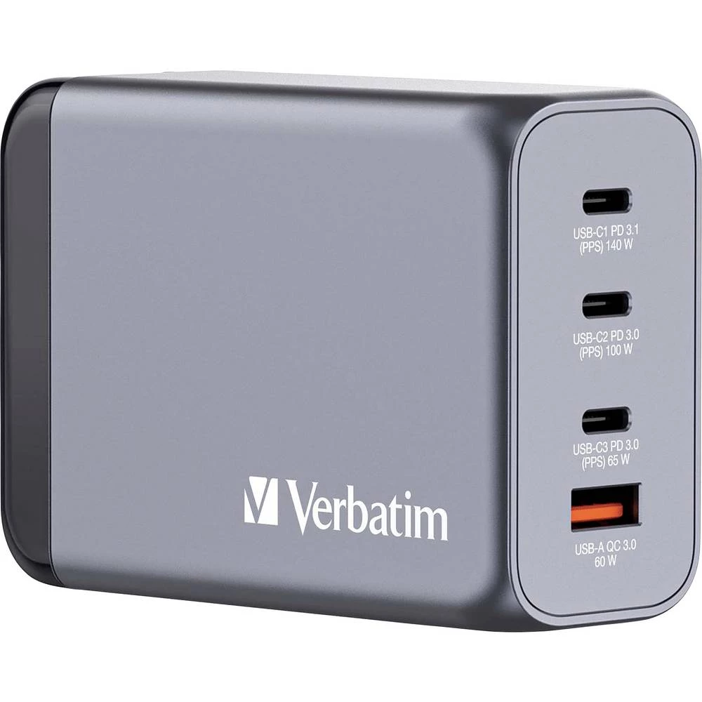Verbatim GNC-240 GaN 32205 adaptar za putovanje   4 x 1x USB-A, 3x USB-C® GaN, s europskim adapterom, s UK adapterom, s slika