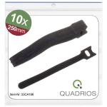 Quadrios 23CA186  prianjajuća kabelska vezica za povezivanje grip i mekana vunena tkanina (D x Š) 250 mm x 12 mm crna 10