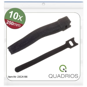 Quadrios 23CA186  prianjajuća kabelska vezica za povezivanje grip i mekana vunena tkanina (D x Š) 250 mm x 12 mm crna 10 slika