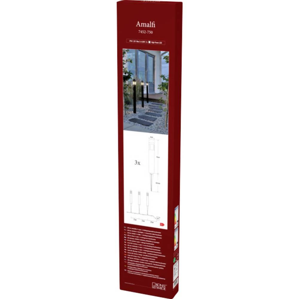 Konstsmide 7452-750 Amalfi LED vrtni reflektor Energetska učinkovitost 2021: G (A - G) G4 1.8 W crna slika