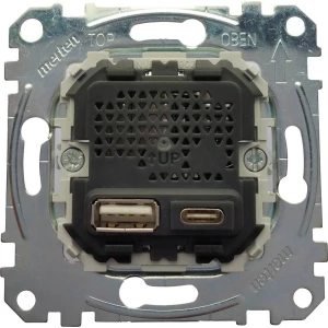 Merten USB utičnica Sustav M Srebrna MEG4366-0110 slika