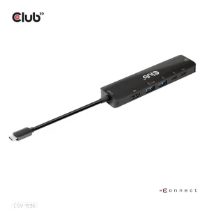 CLUB3D USB Gen1 Type-C, 6-u-1 Hub s HDMI 8K30Hz, 2xUSB Type-A, RJ45 i 2xUSB Type-C, Data i PD punjenje 100 W club3D Club3D USB-6-in1-HUB USB-C - HDMI/2xUSB/ USB-C® (3.2 gen. 2) čvorište s više pri... slika