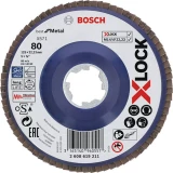 Bosch Accessories 2608619211 X-LOCK diskovni poklopac, ravna verzija, plastična potporna ploča, Ø125 mm, K80, X571, najbo